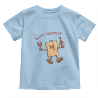 Happy Passover Matzah Drinking Toddler T Shirt Wine and Matzo Matzatarian Funny Pesach Jewish