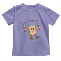 Happy Passover Matzah Drinking Toddler T Shirt Wine and Matzo Matzatarian Funny Pesach Jewish