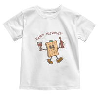 Happy Passover Matzah Drinking Toddler T Shirt Wine and Matzo Matzatarian Funny Pesach Jewish