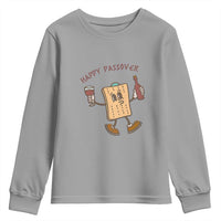 Happy Passover Matzah Drinking Youth Sweatshirt Wine and Matzo Matzatarian Funny Pesach Jewish