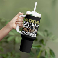 Funny Passover Jewish Tech Pun Tumbler With Handle Moses First Man with a Tablet Who Downloaded Data from the Cloud