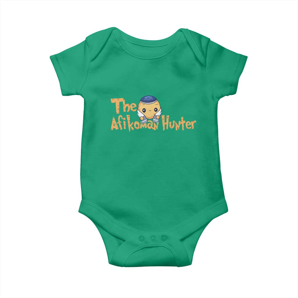 Funny Passover Baby Onesie Afikoman Hunter Jewish Family Seder Matzah