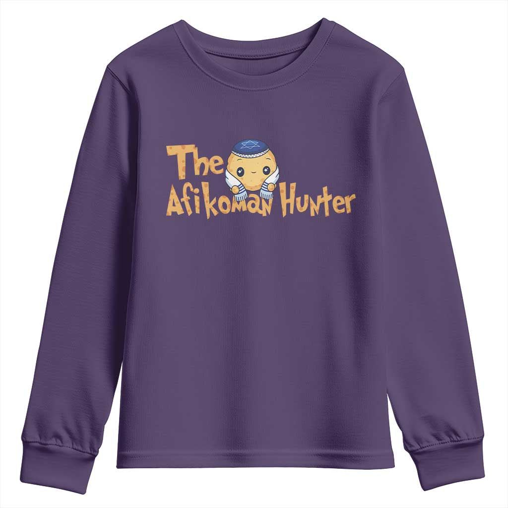 Funny Passover Youth Sweatshirt Afikoman Hunter Jewish Family Seder Matzah