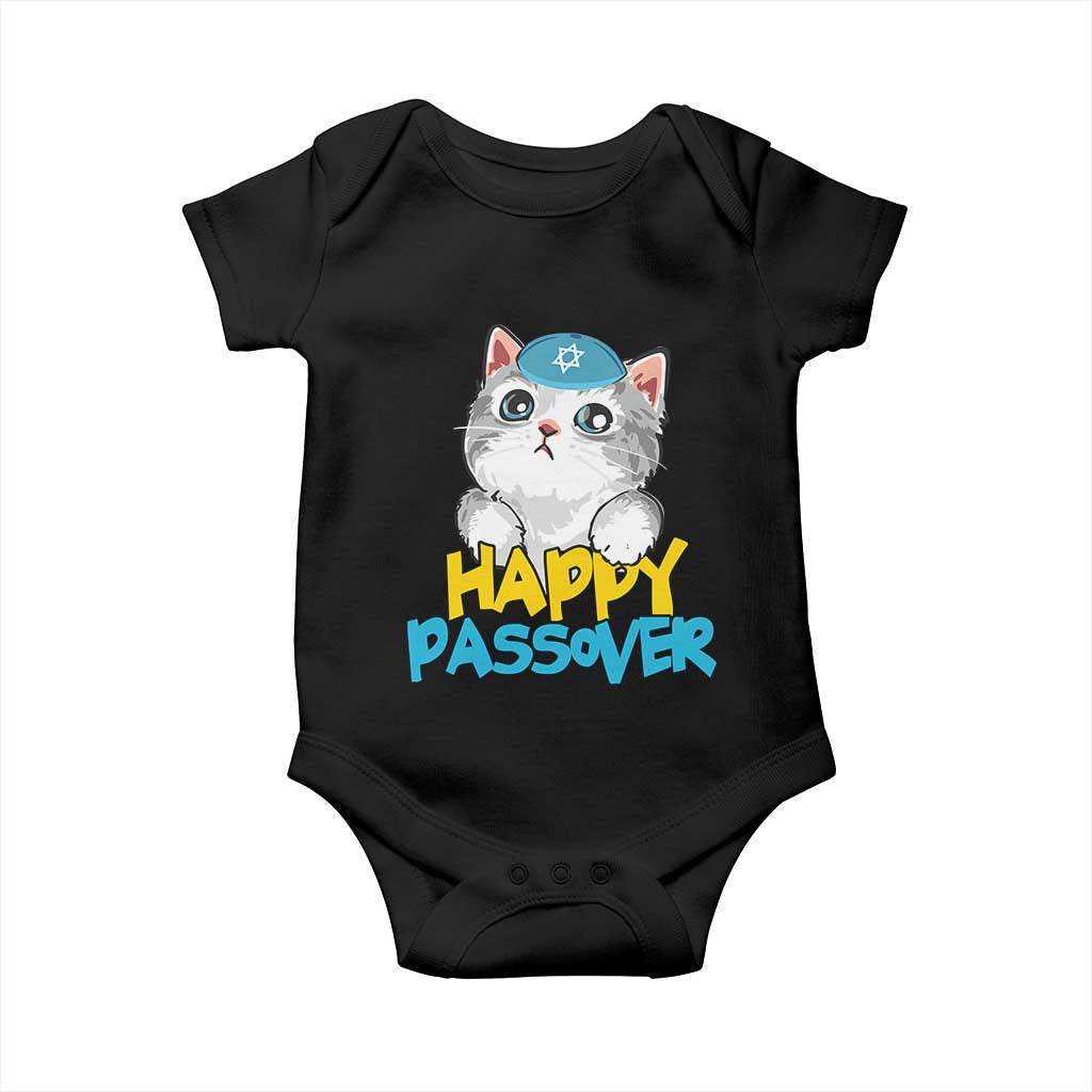 Happy Passover Cute Cat Baby Onesie Seder Jewish Pesach