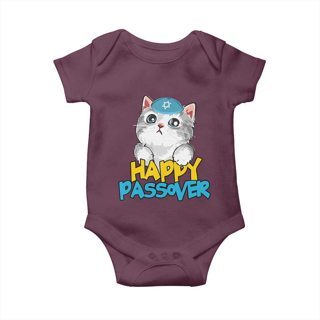 Happy Passover Cute Cat Baby Onesie Seder Jewish Pesach