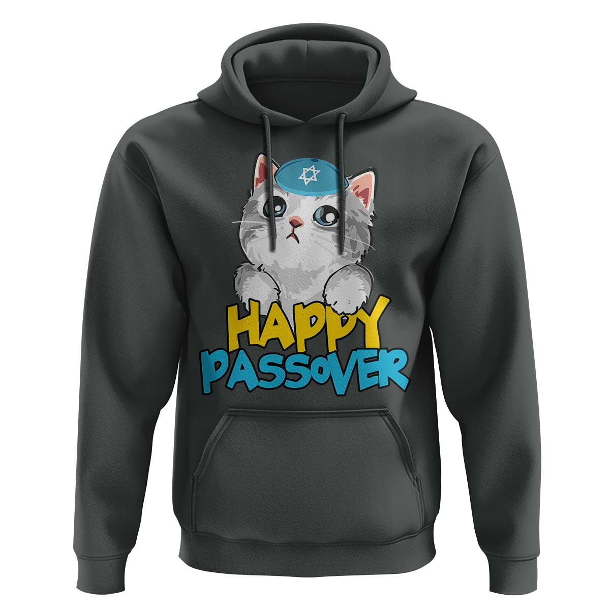 Happy Passover Cute Cat Hoodie Seder Jewish Pesach