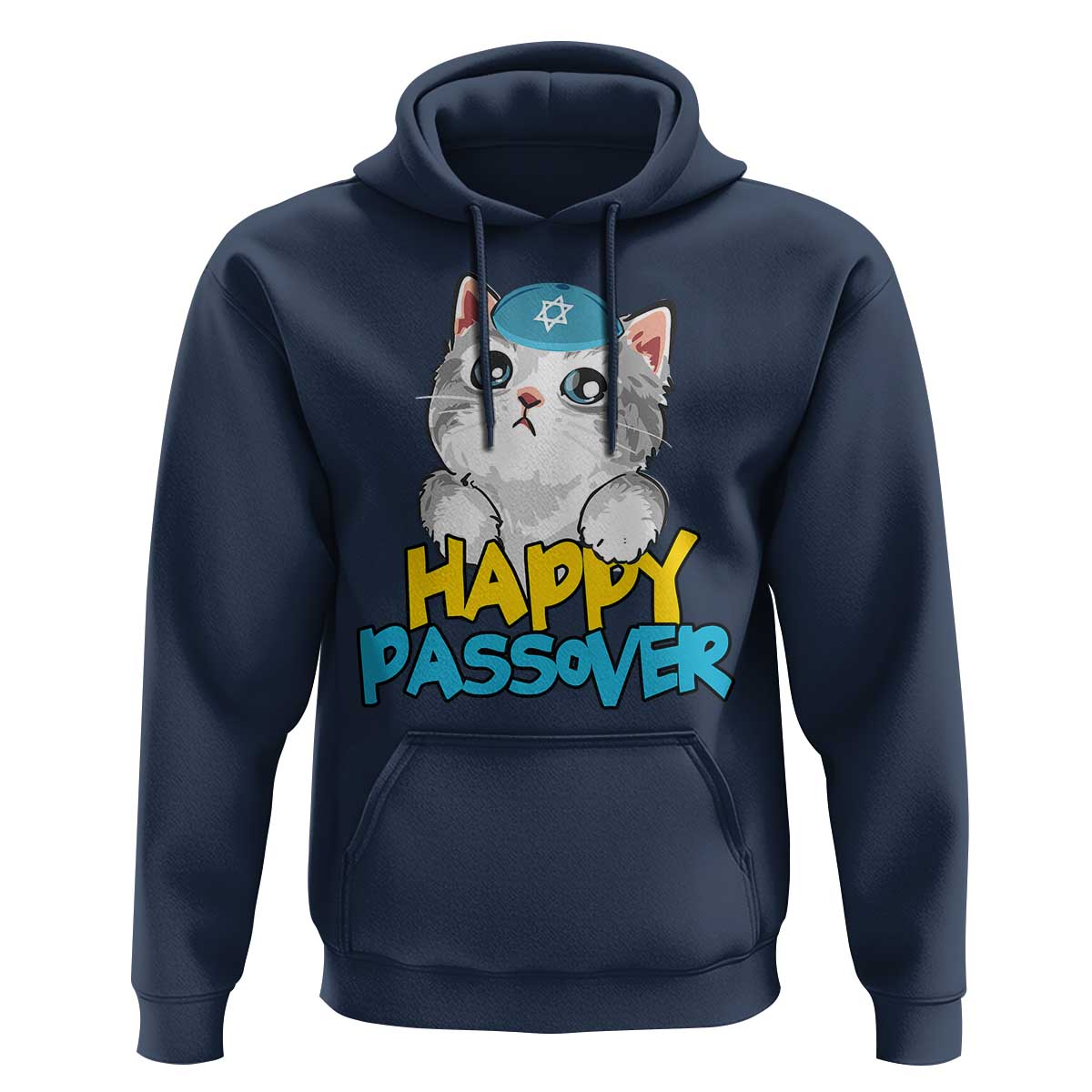 Happy Passover Cute Cat Hoodie Seder Jewish Pesach