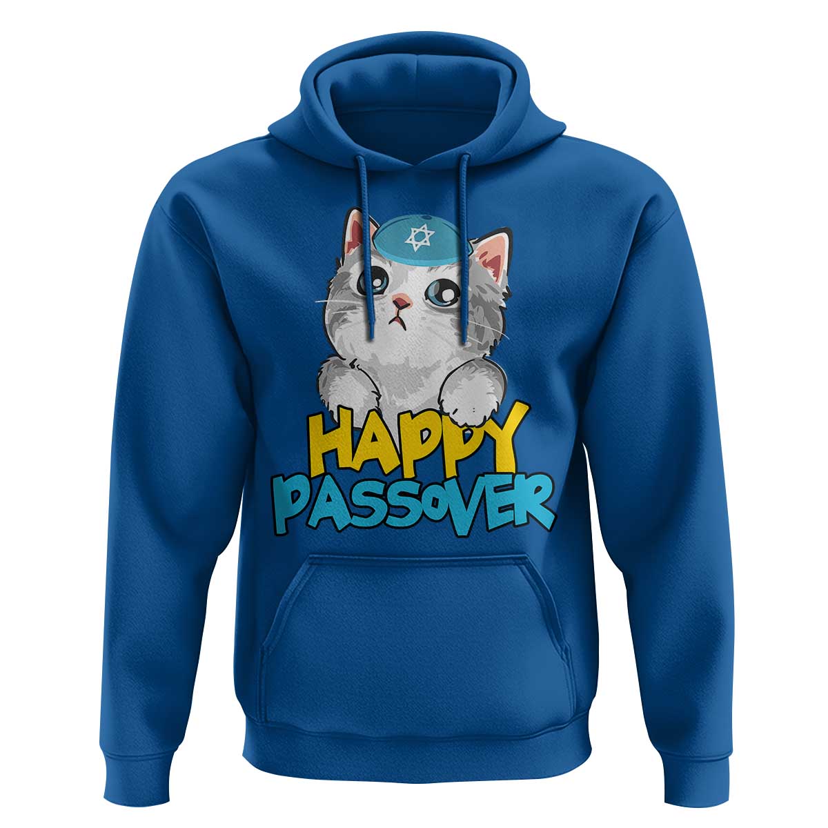 Happy Passover Cute Cat Hoodie Seder Jewish Pesach