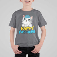 Happy Passover Cute Cat T Shirt For Kid Seder Jewish Pesach