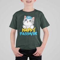 Happy Passover Cute Cat T Shirt For Kid Seder Jewish Pesach