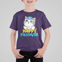 Happy Passover Cute Cat T Shirt For Kid Seder Jewish Pesach