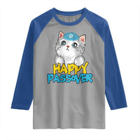 Happy Passover Cute Cat Raglan Shirt Seder Jewish Pesach