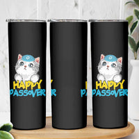 Happy Passover Cute Cat Skinny Tumbler Seder Jewish Pesach