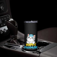 Happy Passover Cute Cat Skinny Tumbler Seder Jewish Pesach