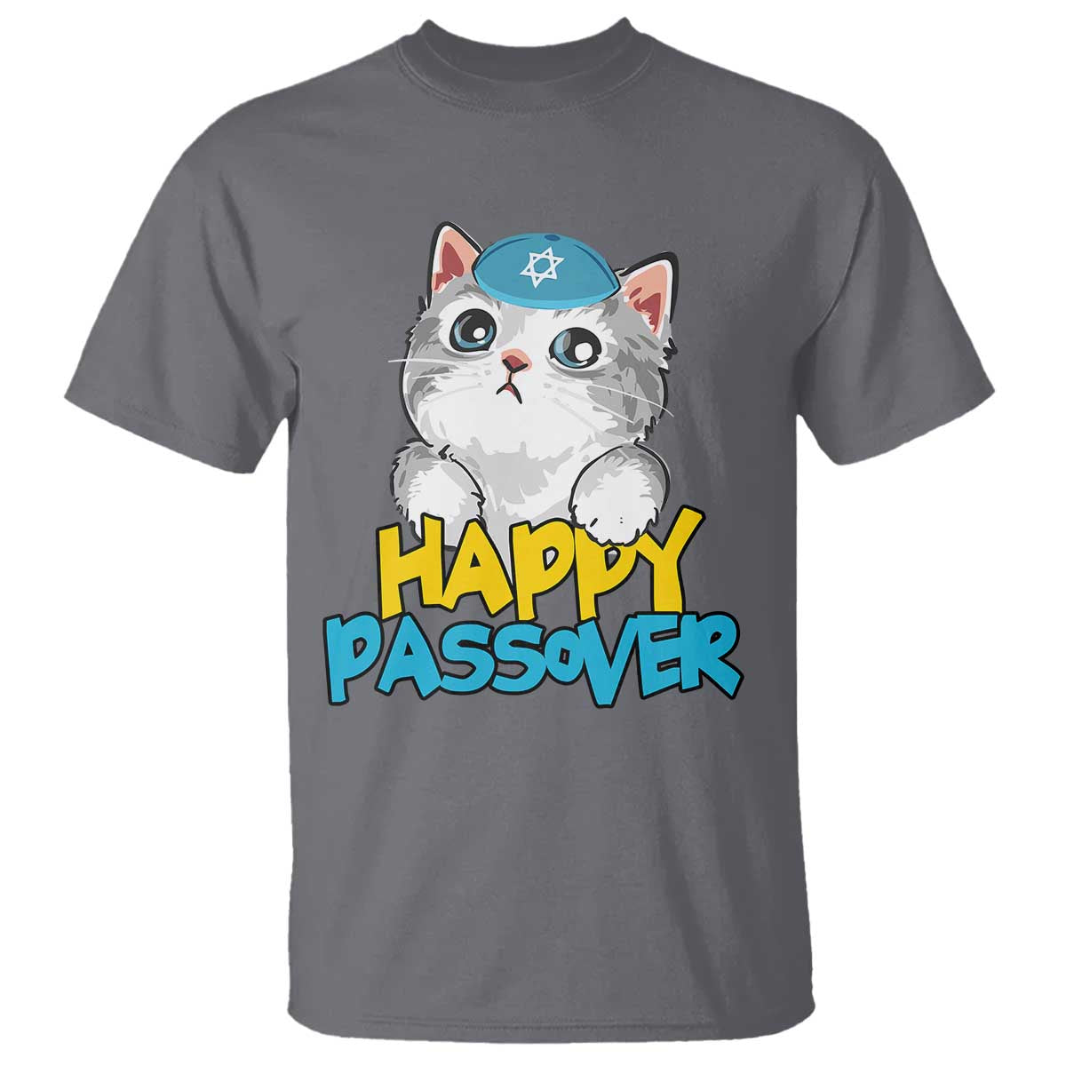 Happy Passover Cute Cat T Shirt Seder Jewish Pesach