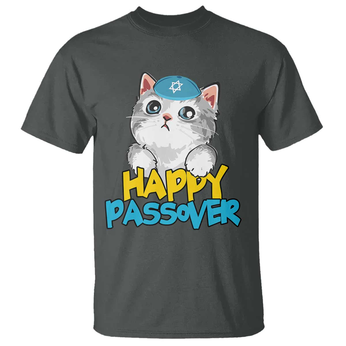 Happy Passover Cute Cat T Shirt Seder Jewish Pesach