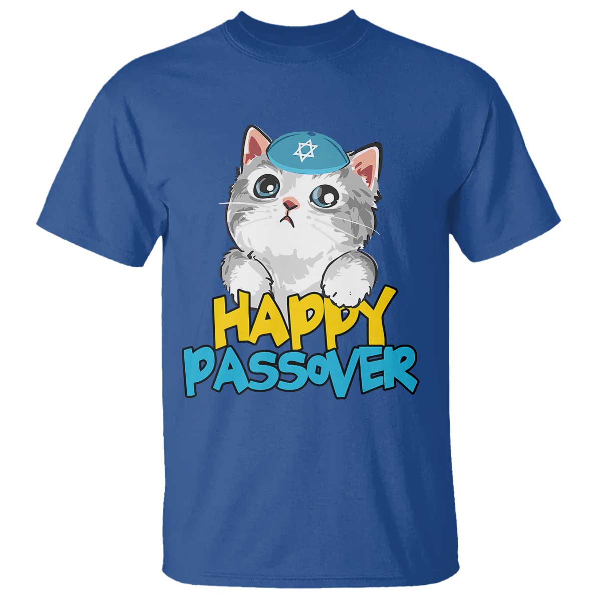 Happy Passover Cute Cat T Shirt Seder Jewish Pesach