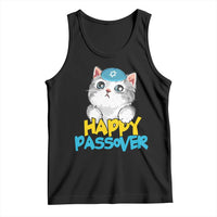 Happy Passover Cute Cat Tank Top Seder Jewish Pesach
