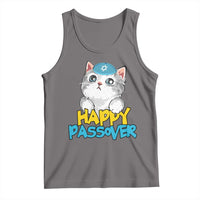 Happy Passover Cute Cat Tank Top Seder Jewish Pesach