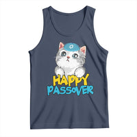 Happy Passover Cute Cat Tank Top Seder Jewish Pesach
