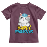 Happy Passover Cute Cat Toddler T Shirt Seder Jewish Pesach