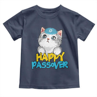 Happy Passover Cute Cat Toddler T Shirt Seder Jewish Pesach