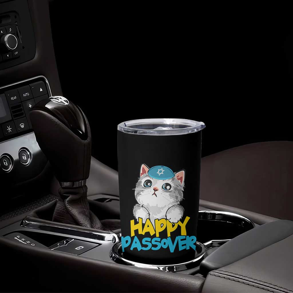 Happy Passover Cute Cat Tumbler Cup Seder Jewish Pesach