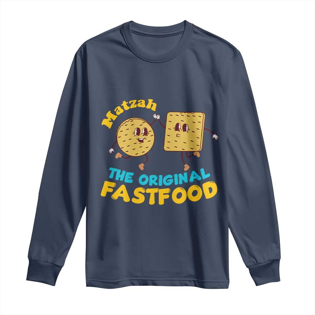 Funny Passover Matzah Long Sleeve Shirt The Original Fast Food Seder Jewish