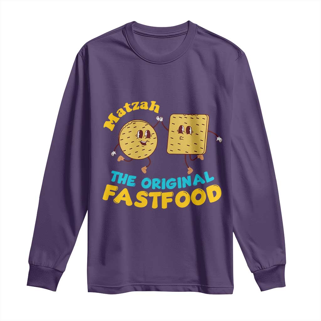 Funny Passover Matzah Long Sleeve Shirt The Original Fast Food Seder Jewish