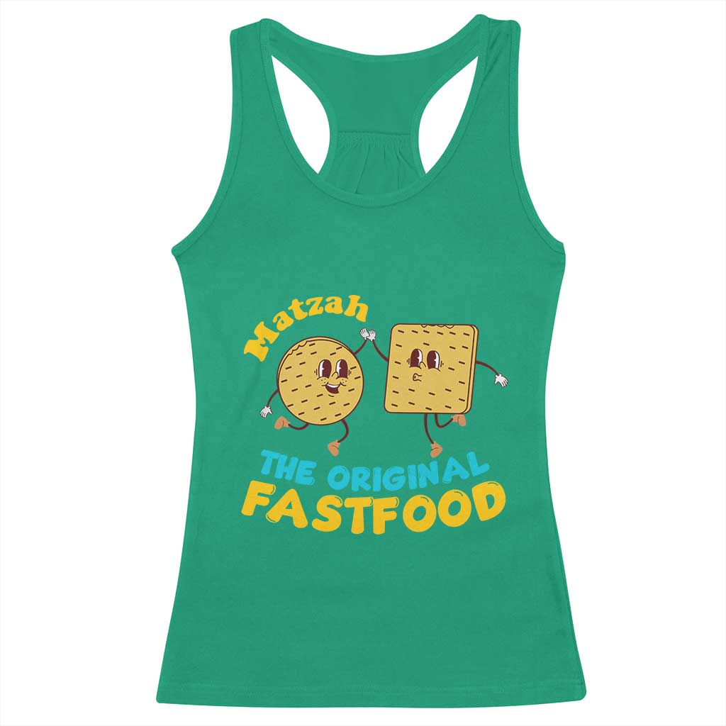 Funny Passover Matzah Racerback Tank Top The Original Fast Food Seder Jewish