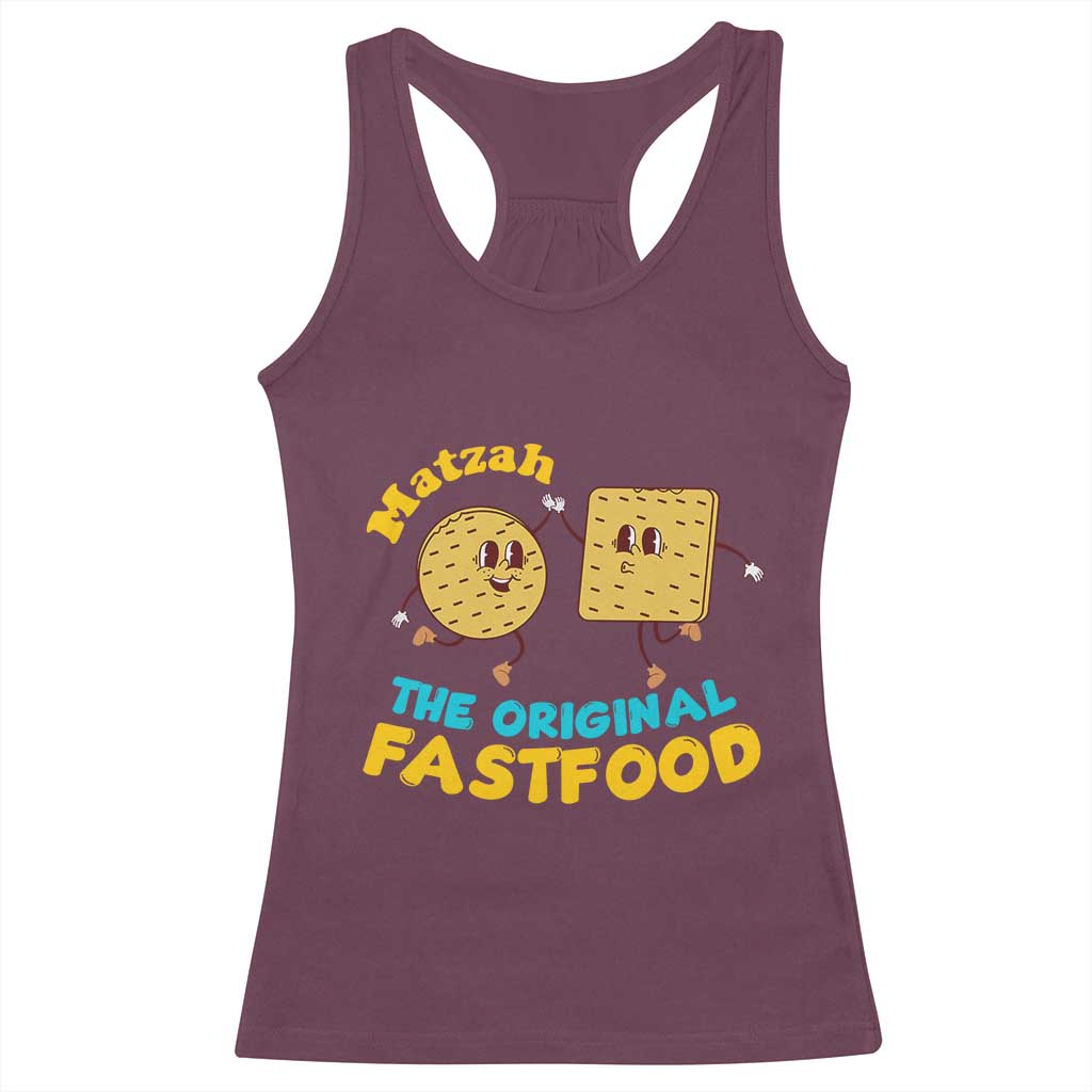 Funny Passover Matzah Racerback Tank Top The Original Fast Food Seder Jewish