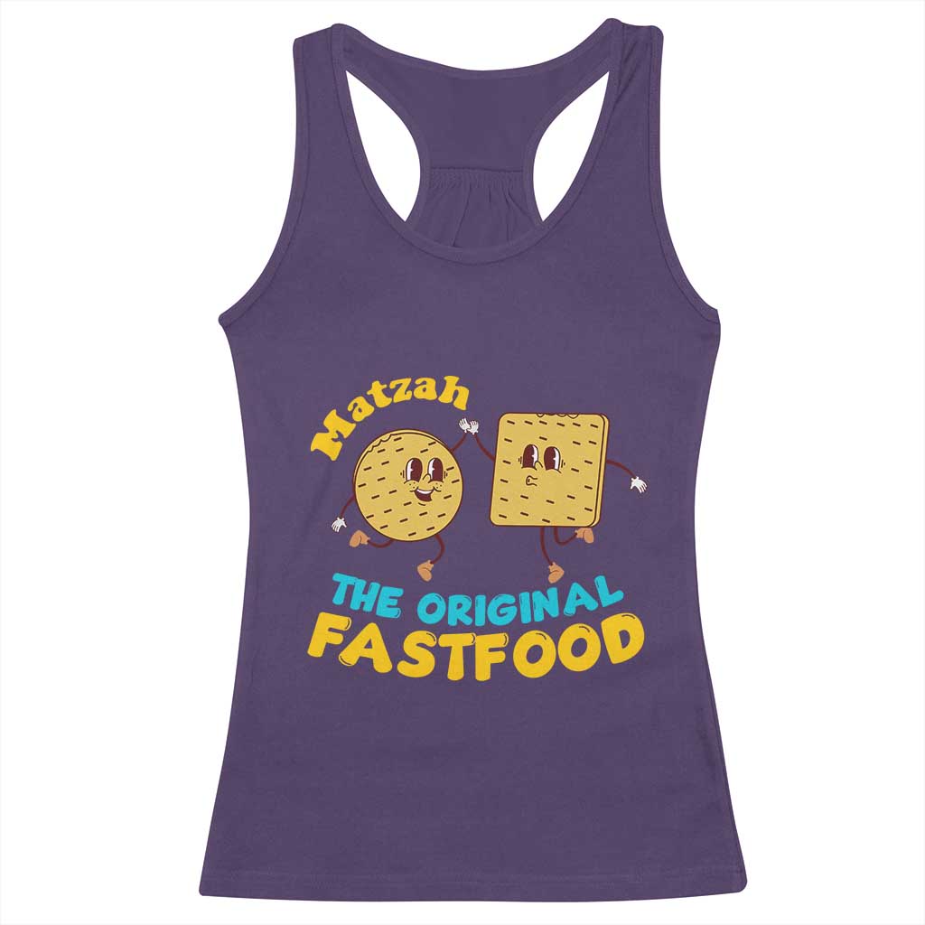 Funny Passover Matzah Racerback Tank Top The Original Fast Food Seder Jewish
