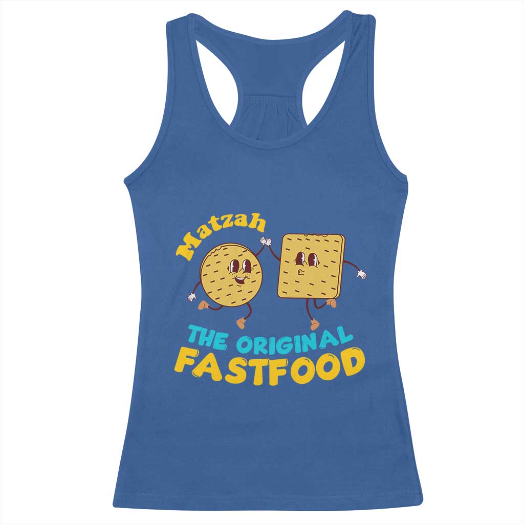 Funny Passover Matzah Racerback Tank Top The Original Fast Food Seder Jewish