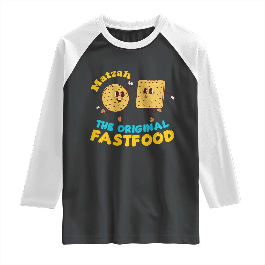 Funny Passover Matzah Raglan Shirt The Original Fast Food Seder Jewish
