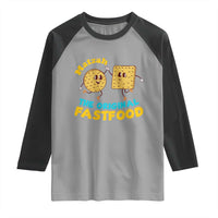 Funny Passover Matzah Raglan Shirt The Original Fast Food Seder Jewish