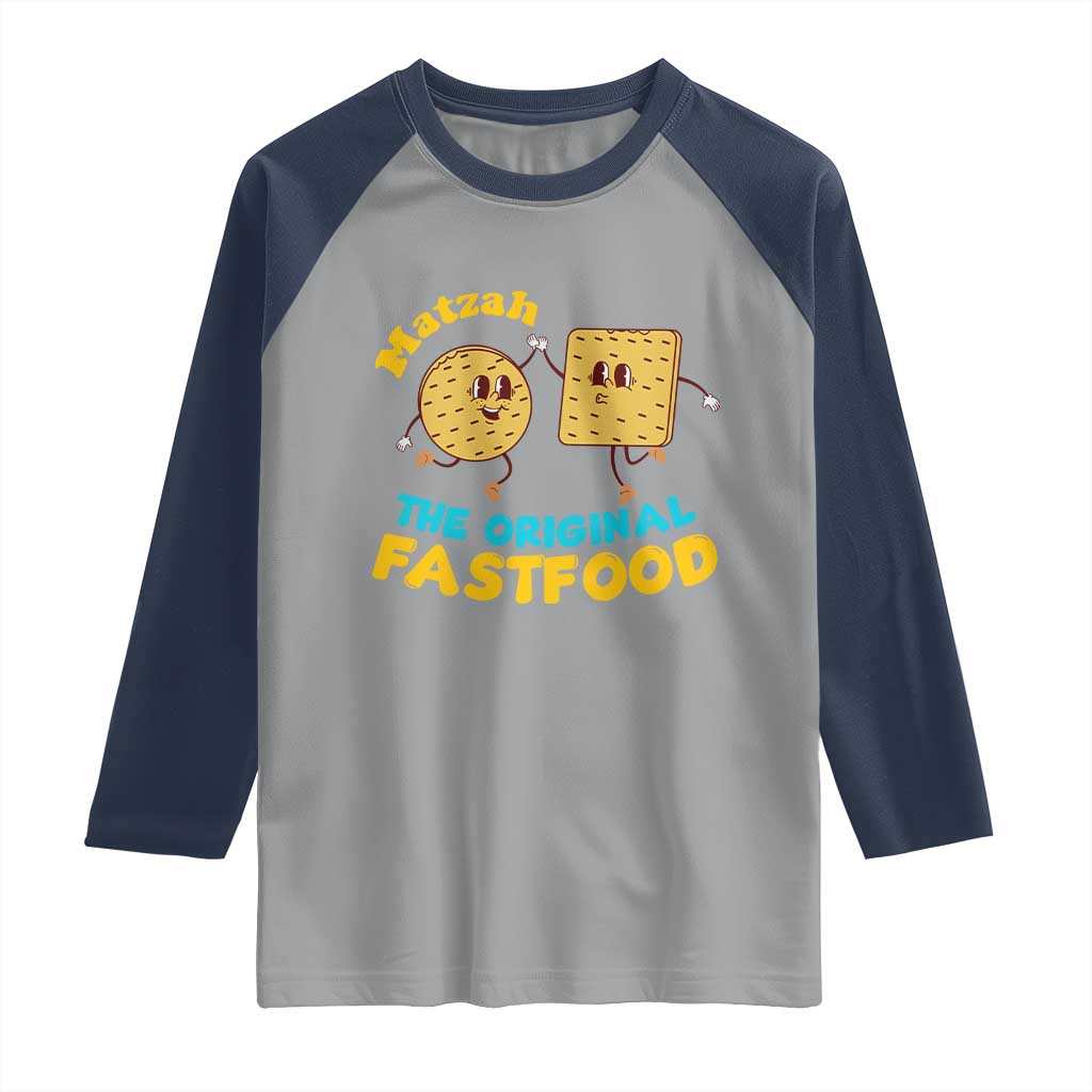Funny Passover Matzah Raglan Shirt The Original Fast Food Seder Jewish