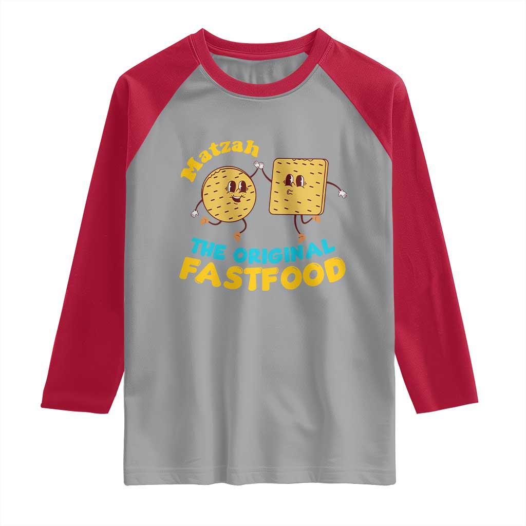 Funny Passover Matzah Raglan Shirt The Original Fast Food Seder Jewish