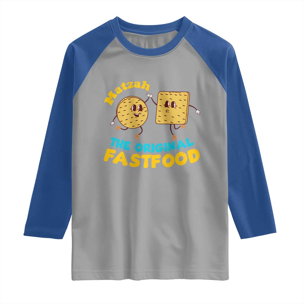 Funny Passover Matzah Raglan Shirt The Original Fast Food Seder Jewish