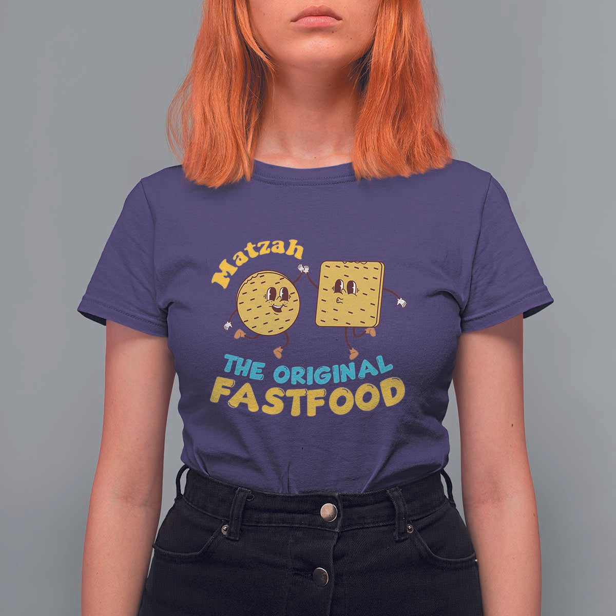 Funny Passover Matzah T Shirt For Women The Original Fast Food Seder Jewish