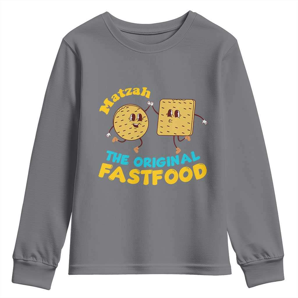 Funny Passover Matzah Youth Sweatshirt The Original Fast Food Seder Jewish