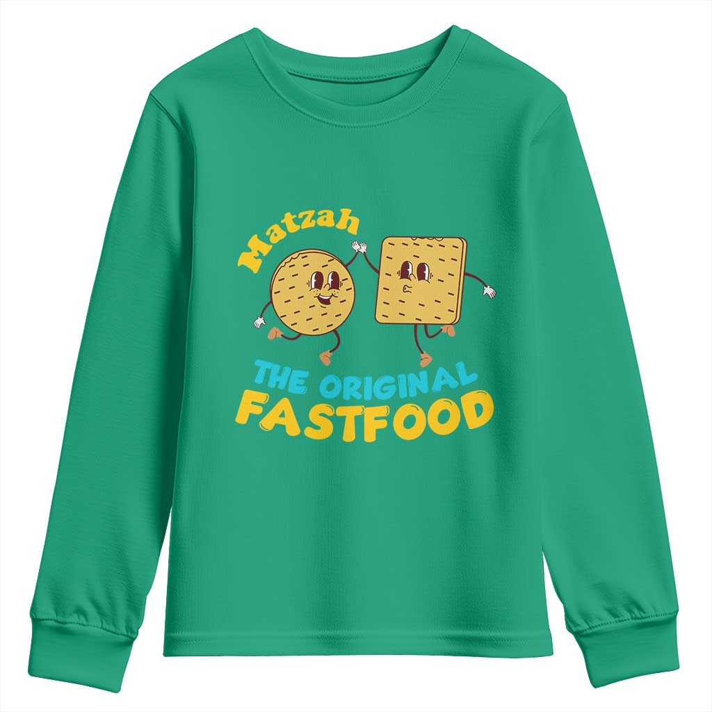 Funny Passover Matzah Youth Sweatshirt The Original Fast Food Seder Jewish