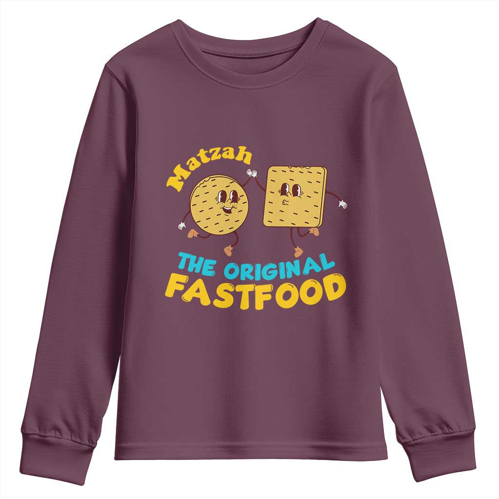Funny Passover Matzah Youth Sweatshirt The Original Fast Food Seder Jewish