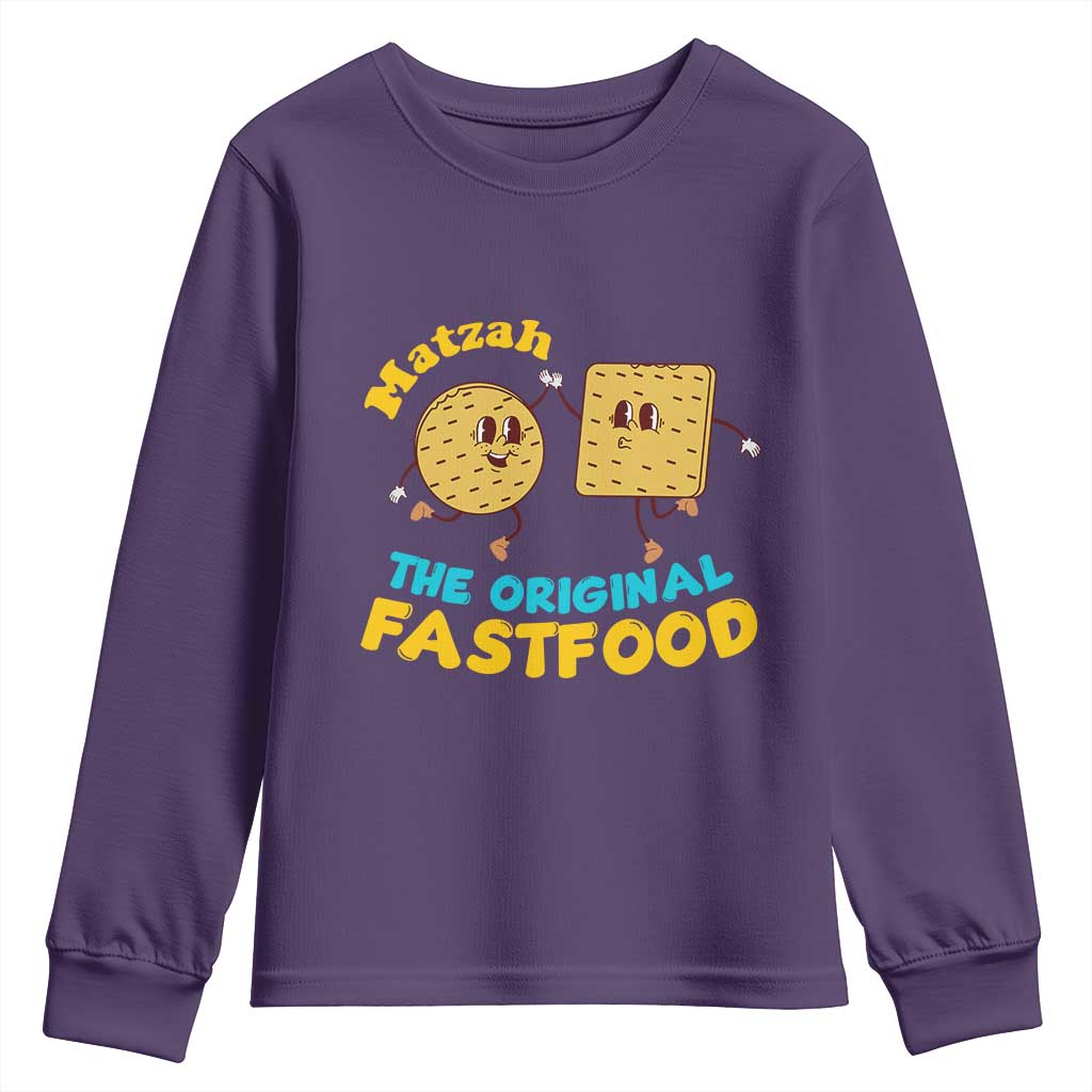 Funny Passover Matzah Youth Sweatshirt The Original Fast Food Seder Jewish