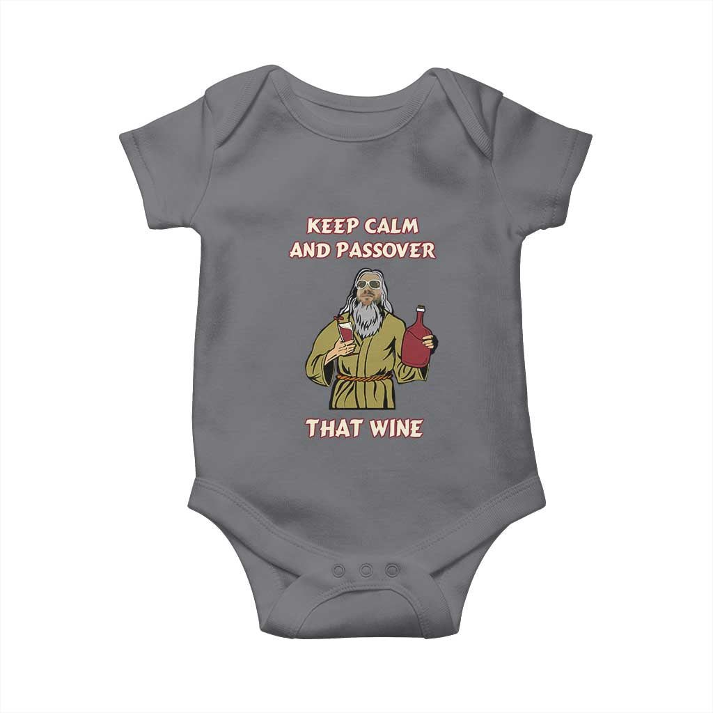 Funny Passover Drinking Baby Onesie Keep Calm And Passover That Wine Jewish
