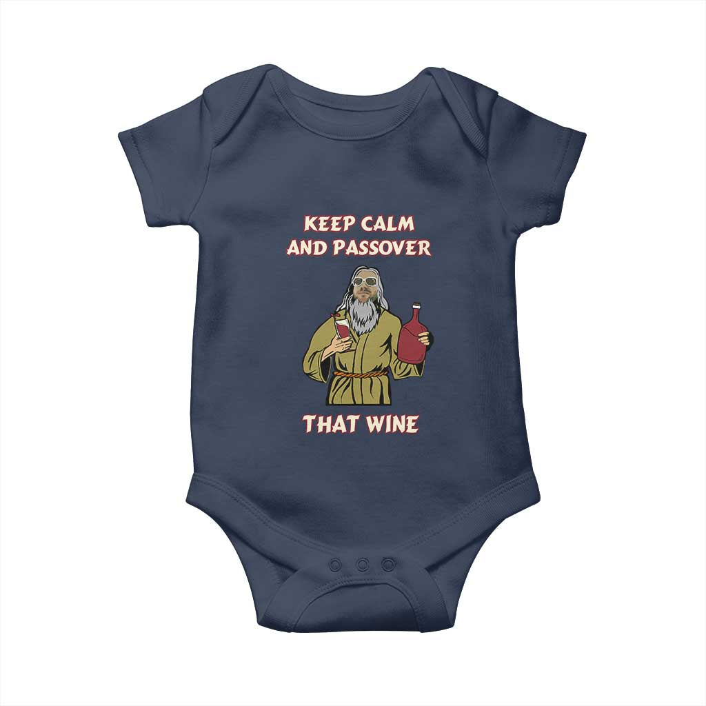 Funny Passover Drinking Baby Onesie Keep Calm And Passover That Wine Jewish