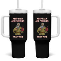 Funny Passover Drinking Tumbler With Handle Keep Calm And Passover That Wine Jewish