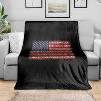 Pledge of Allegiance USA Flag Vintage Patriotic Graphic Throw Blanket One Nation Under God Liberty and Justice for All