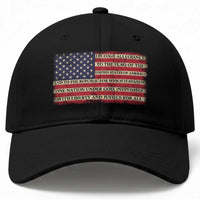 Pledge of Allegiance USA Flag Vintage Patriotic Graphic Baseball Cap One Nation Under God Liberty and Justice for All