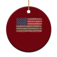 Pledge of Allegiance USA Flag Vintage Patriotic Graphic Ceramic Ornament One Nation Under God Liberty and Justice for All
