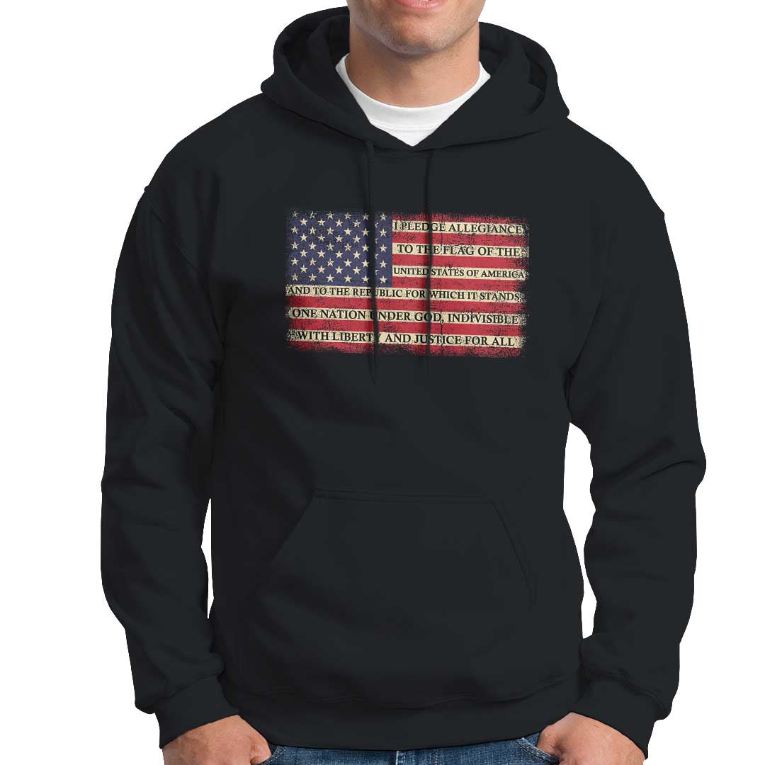 American Patriotic Hoodie I Pledge Allegiance To The Flag Of The USA One Nation Under God TS02